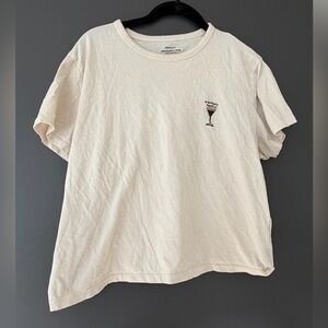 Abercrombie & Fitch Cream Short Sleeve Espresso Martini Tee